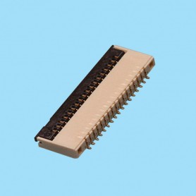 0300 Series / Conector acodado cable flexible - Paso 0,30 mm (0.012”)