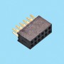 1295 / Female stright connector double row 3.40 / 4.40 mm - Pitch 1,27 mm