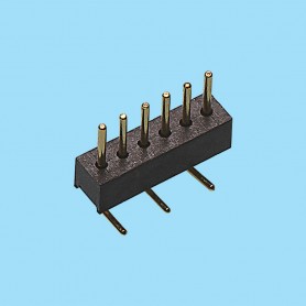 8356 / Straight male SMD connector single row machined contact - Pitch 1.27 mm