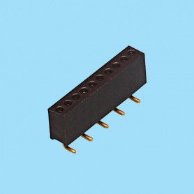 8366 / Straight connector single row machined contact SMD - Pitch 1.27 mm