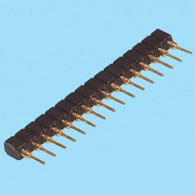 8387 / Straight female connector single row machined contact - Pitch 1.78 mm