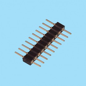 8370 / Straight male connector single row machined contact - Pitch 2.00 mm