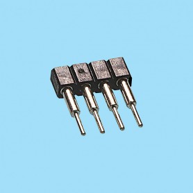 8379 / Straight female connector single row machined contact - Pitch 2.00 mm