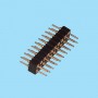 8371 / Straight male connector double row machined contact - Pitch 2.00 mm