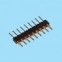 8390 / Conector macho recto simple fila pin torneado - Paso 2.54 mm