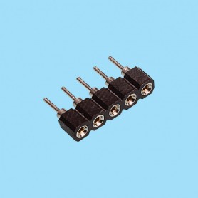 8400 / Straight female connector single row machined contact - Pitch 2.54 mm