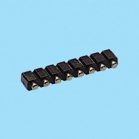 8406 / Straight female SMD connector single row machined contact - Pitch 2.54 mm