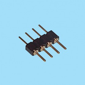 8392 / Straight male connector single row machined contact - Pitch 2.54 mm