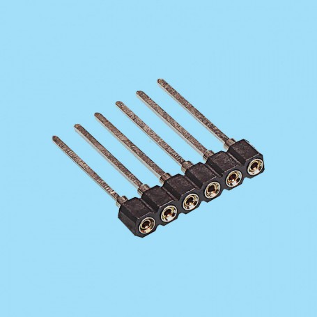 8402 / Single row vertical socket - Pitch 2.54 mm