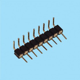 8394 / Angled male connector single row machined contact - Pitch 2.54 mm