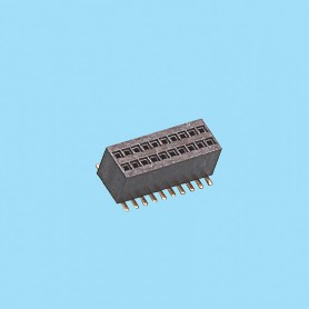 0834 / Female double row SMD connector - Pitch 0,80 mm