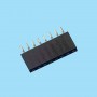 1379 / Conector hembra pcb acodado simple fila SMD - Paso 1,27 mm