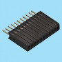 1277 / Conector hembra pcb recto simple fila 8.50 mm - Paso 1,27 mm