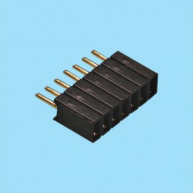 1278 / Female PCB stright connector single row 4.60 mm - Pitch 1,27 mm