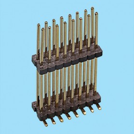 1366 / Stright pin header double row double body SMT - Pitch 1,27 mm