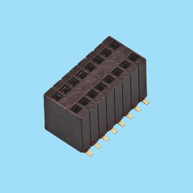 1287 / Female stright connector double row SMD - Pitch 1,27 mm