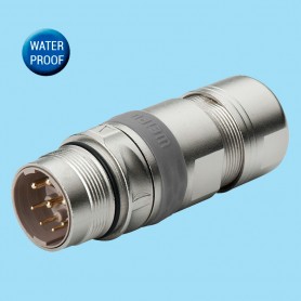 M23DJTK / Male contact cable connector – IP67