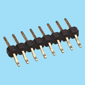 2058 / Angled pin header single row SMD - Pitch 2,00 mm