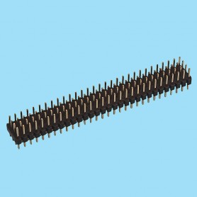 2170 / Stright pin header four rows PCB - Pitch 2,00 mm