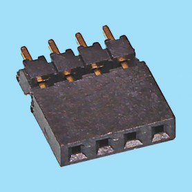 2054 / Stright female connector single row doble altura - Pitch 2,00 mm