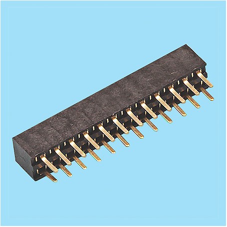 2042 / Stright female connector double row PCB (Base 4.30 mm) - Pitch 2,00 mm