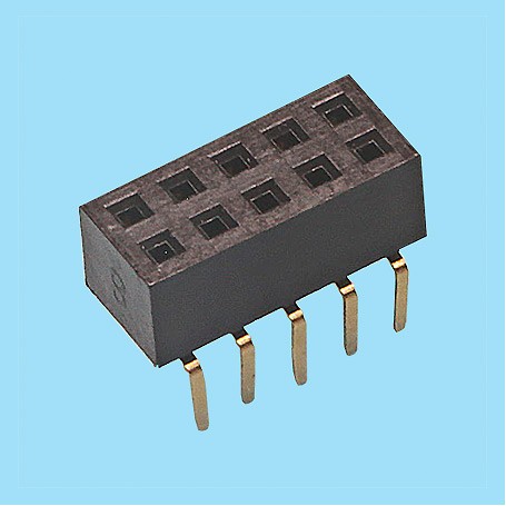 2172 / Conector acodado hembra doble fila (Doble entrada) - Paso 2,00 mm