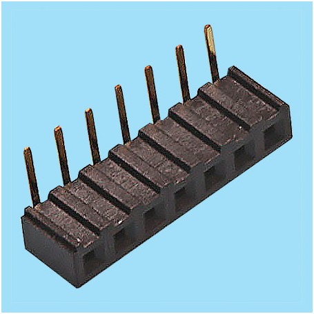 2047 / Angled female connector single row PCB - Pitch 2,00 mm