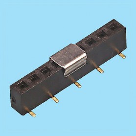 2166 / Stright female PCB connector single row SMD (Base 4.50 mm) - Pitch 2,00 mm