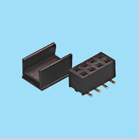 2105 / Stright female connector double row SMD (4.30 / 4.50 mm) - Pitch 2,00 mm