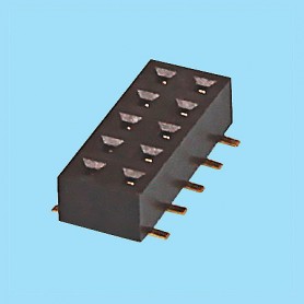 2194 / Stright female connector double row SMD (Base 2.80 mm) - Pitch 2,00 mm