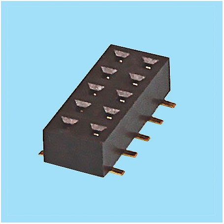 2194 / Stright female connector double row SMD (Base 2.80 mm) - Pitch 2,00 mm