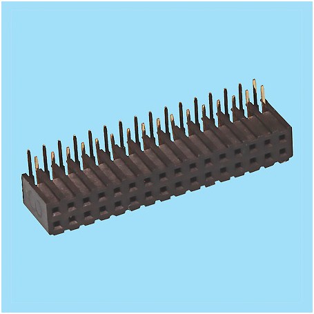 2094 / Angled female connector double row PCB - Pitch 2,00 mm