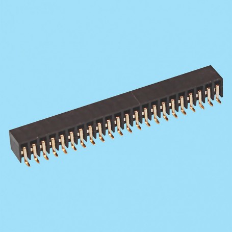 2197 / Angled female connector double row SMD (side entry) - Pitch 2,00 mm