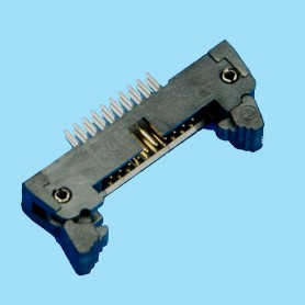 1346 / Top entry header with eject latch - Pitch 1,27 x 1,27 mm