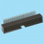 1547 / Conector macho acodado polarizado - Paso 1,27 x 2,54 mm