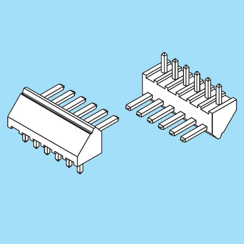 Sharp Base Header 2562 / Angled header single row - Pitch 2,50 mm