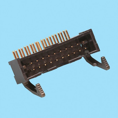 5392 / Male angled connector with eject latch - Pitch 2,54 x 2,54 mm