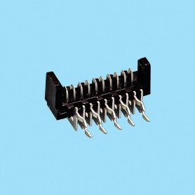 1334 / Male angled connector SMT side entry - Pitch 2,54 x 2,54 mm
