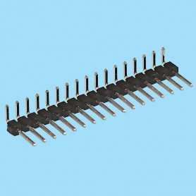 2567 / Angled pin header single row - Pitch 2,54 mm