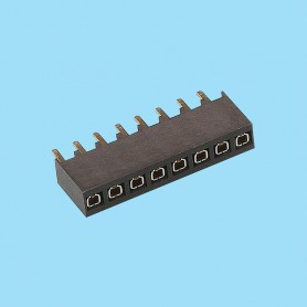 2247 / Female stright connector single row - Pitch 2,54 mm