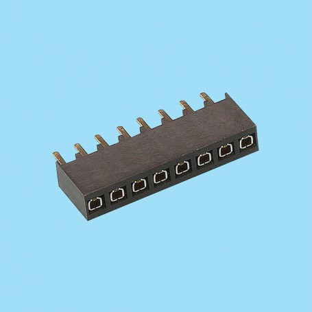 2247 / Conector hembra recto simple fila - Paso 2,54 mm