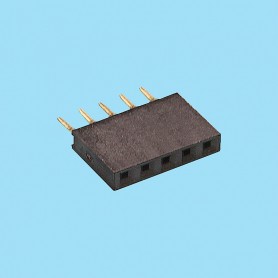 2577 / Female angled connector PCB acodado SMD - Pitch 2,54 mm