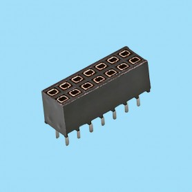 2248 / Female stright connector double row [6.80 mm] - Pitch 2,54 mm