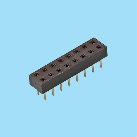 2470 / Conector hembra recto PCB [3.50 mm] - Paso 2,54 mm