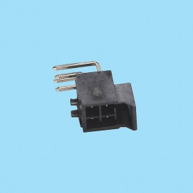 5732 | Angled male connector double row Nano Power - Pitch 2,50 mm