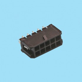 5757 | Micro Stright male power connector PCB - Pitch 3,00 mm