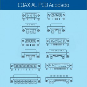 COAXIAL PCB Series / Angled COAXIAL PCB (Sub-D Combo) connector