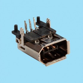 5626 / Female connector PCB angled - IEE1394