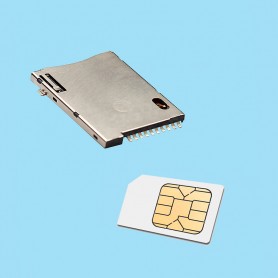 5523 / SIM card socket push-push 8 contacts