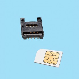 2441 / SIM card socket hinge type 6 contacts